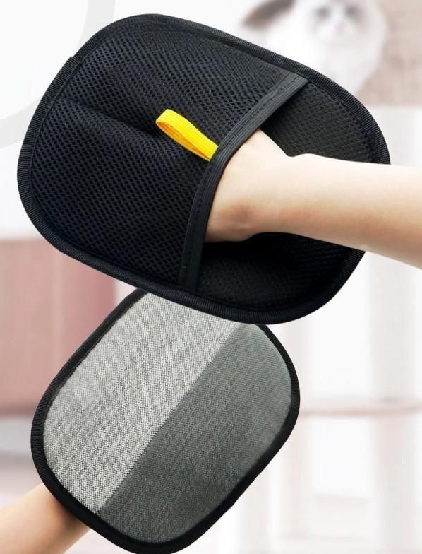 Pet Hair Removal Gloves (Pack of 2) | Double-Sided Grooming & Massage