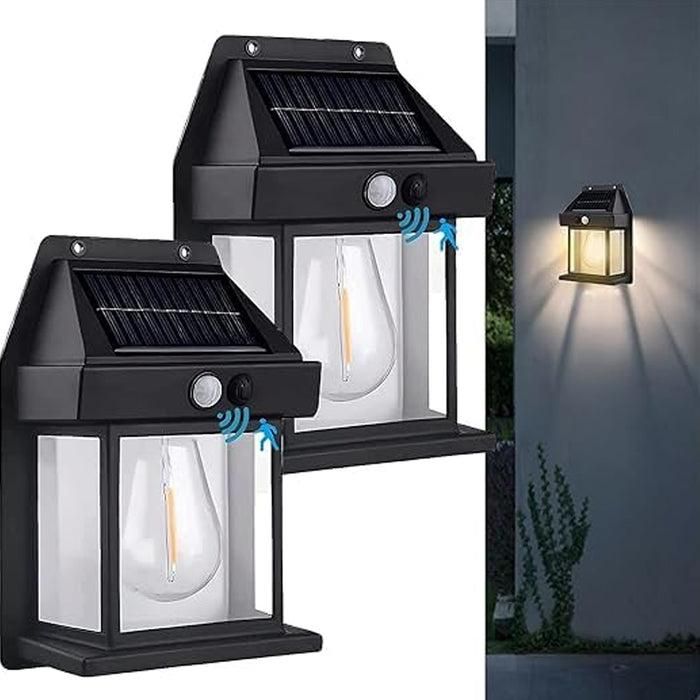 Solar Outdoor Wall Light | Zero Electricity | Pack of 2
