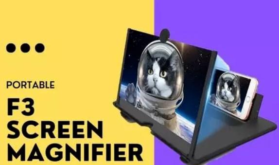 Portable 12X View 3D Screen Magnifier | Phone Screen Expander