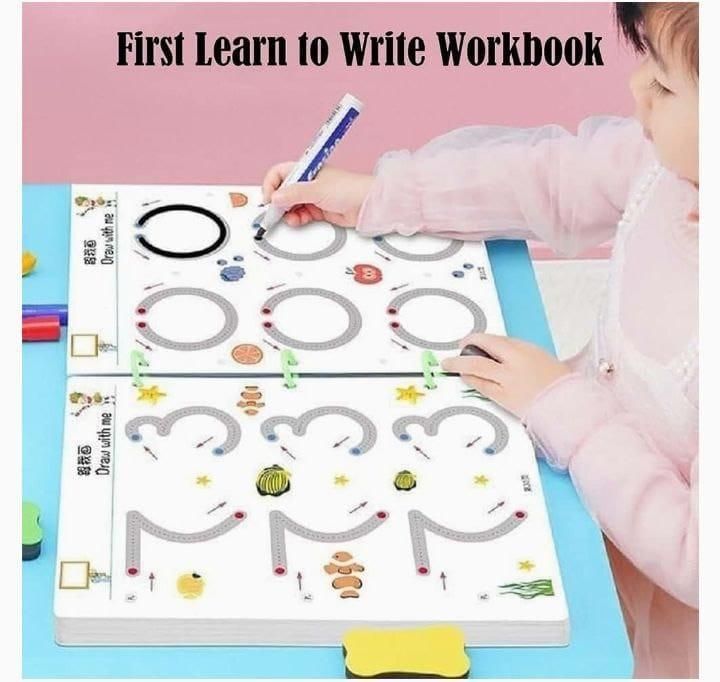 Reusable Pen Control Training Book | Kids Early Learning Workbook Set