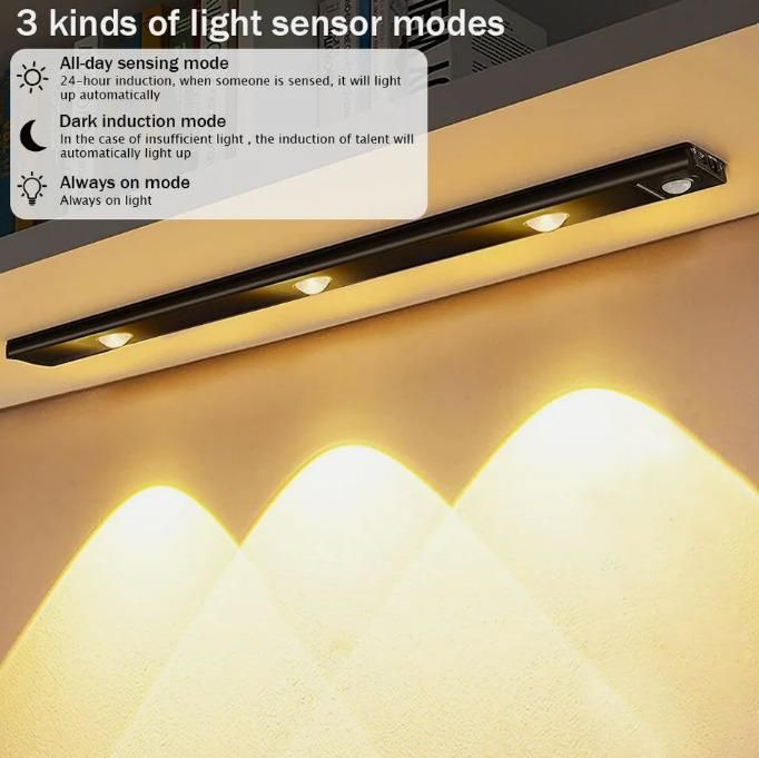 LED PIR Motion Sensor Cabinet Light | USB Rechargeable Wireless