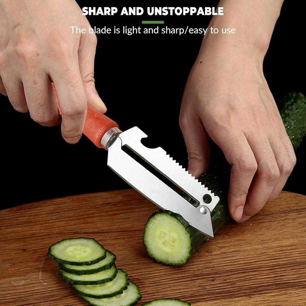 3-in-1 Peeling Knife & Multi-Tool | Stainless Steel Kitchen Gadget