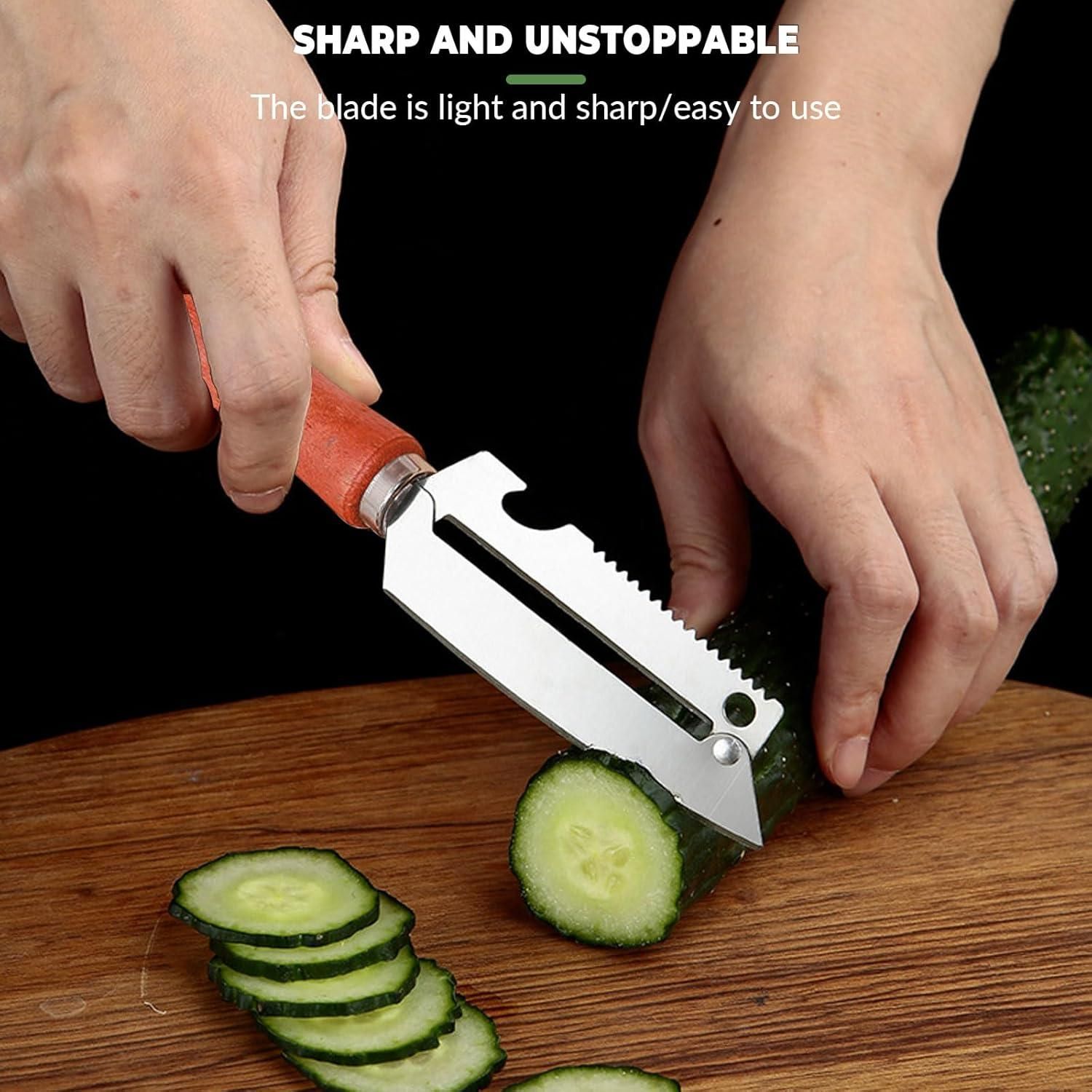 3-in-1 Peeling Knife & Multi-Tool | Stainless Steel Kitchen Gadget