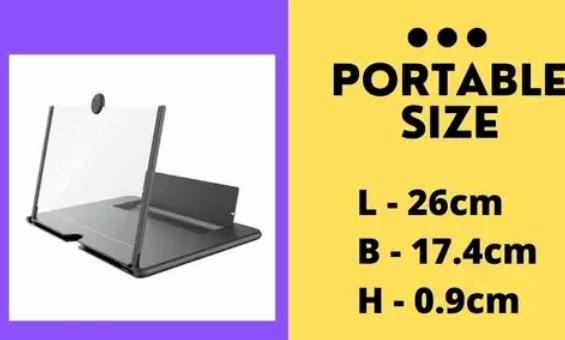 Portable 12X View 3D Screen Magnifier | Phone Screen Expander