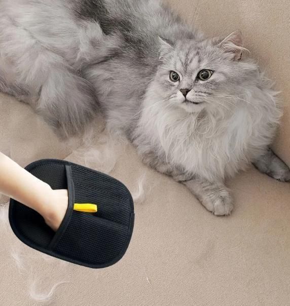 Pet Hair Removal Gloves (Pack of 2) | Double-Sided Grooming & Massage