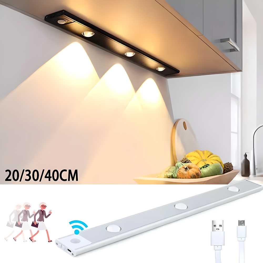 LED PIR Motion Sensor Cabinet Light | USB Rechargeable Wireless